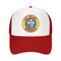 Los Pollos HerUnisexos Chicken Trucker Hat Unisex HipHop Breaking Bad Hat Sun Caps Dad Hat Snapback Caps Mesh Baseball Caps Summer One Size white