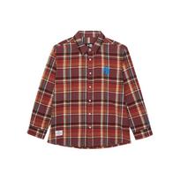 New Era FW25 MLB New York Yankees Vintage Plaid Flannel Collegiate Logo Embroidered Casual Long Sleeve Shirt Unisex shirts 14726568 XL brown