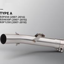 Exhaust Tail Pipe for GSF650/GSX650F (2007-2016) GSF1250 Motorcycle Type A white
