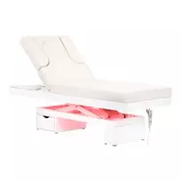 Elektrinė SPA kosmetologinė lova Azzurro 815B švytinti, balta (su šildomu čiužiniu)