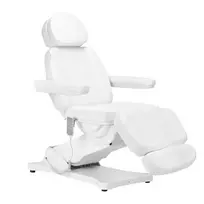 Elektrinė kosmetologinė kėdė SILLON CLASSIC, 4 varikliai, su lopšio funkcija, baltos spalvos