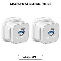 Magnetic Cable Clip Cable Holder Adhesive Wire Keeper Cord Cable Organizer For Volvo Xc60 Xc90 V40 V60 S60 V50 V90 S80 C40 XC40 JL9 white