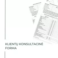 Kliento konsultacinė forma kavitacijos procedūroms