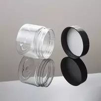 Skaidrūs Plastikiniai Kosmetikos Indeliai, 10 vnt 50ml