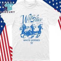 Wolf Alice Balti Arkliai Medvilniniai Marškinėliai S-5XL Unisex T248 S white