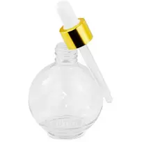 Apvalus stiklinis buteliukas su pipete serumui / aliejui, 75 ml