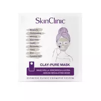 SkinClinic Clay-Pure Mask, sebumo išsiskyrimą reguliuojanti molio kaukė, 6 ml. mėginukas