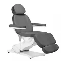 Elektrinė kosmetologinė kėdė SILLON CLASSIC, 4 varikliai, su lopšio funkcija, pilkos spalvos