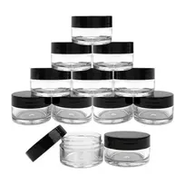 Skaidrūs plastikiniai kosmetikos indeliai 10 ml., 10vnt.