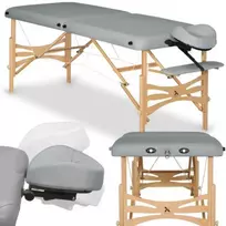 Sulankstomas masažo stalas Panda Light Wood 70 Vinyl Flex K029, pilkos spalvos