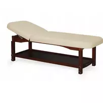Medinis masažo stalas Nova Dark Wood K033, smėlio spalvos