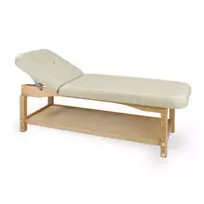Medinis masažo stalas Nova Light Wood K033, smėlio spalvos