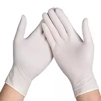 Vienkartinės nitrilinės pirštinės baltos spalvos, L (100vnt.)