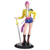 NEW Kpop Demon Hunters Figure Cartoon Kawaii Rumi Mira Zoey Action Figure PVC Desk Decoration Model Doll Toy Kids Gift beige
