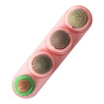 Catnip Balls - Catnip Balls That Stick To The Wall - Healthy Chewable Lickable Snacks For Kittens - Interactive Toys For Cats To Ease Their Anxiety One Size rožinė