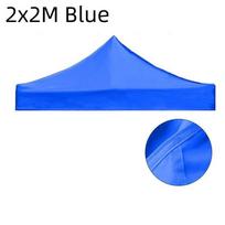 420D Oxford Cloth Gazebo Top Cover Waterproof Thick Reinforced Corner Sunshade Cover Sun Blocking Foldable Awning Fabric blue