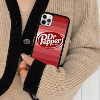 Soft Drink Brand Dr Pepper Phone Case For IPhone 16 Pro Max 15 14 Plus 14 13 12 11 17 PC+TPU Cases Back Cover iPhone 14 brown
