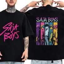 KPop Demon Hunters T-shirts Fashion Hip Hop Harajuku T-shirt Men Women Cotton O Neck Oversized T Shirts S įvairiaspalvis