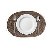 Handwoven Oval Placemats, Heat Resistant Pad, Polyester Fiber Trivet for Hot Dishes Pots, Rustic Kitchen Table Decor Small gelsvai ruda