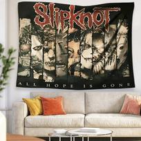 1pc Slipknot  All Hope Is Gone  Band Print Tapestry, 2D Polyester Wall Hanging, Heavy Metal Music Decor Tapestry, Gift for Rock 100X70CM gray
