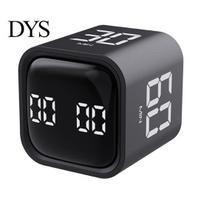 Countdown Cube Timer Productivity Gravity Sensor Flipping LED Display 4 Preset Time Dual Cooking Modes Management Student Study Mini Digital juoda