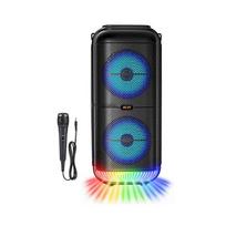 1200W Super Didelis Lauko Bluetooth Garsiakalbis 6 Colių Dvigubas Ragų Žemų Dažnių Garsiakalbis Nešiojama Belaidė Kolona Bass Garsas Su Mikrofonu