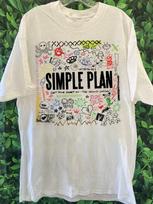 Vintažiniai Simple Plan Grupės BALTI Marškinėliai Unisex Koncertiniai S iki 5XL BO645 M gray