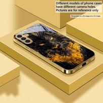Zhenshan Spirit Beast For Samsung A73 A72 A71 A42 A56 A55 A54 A53 A52s A52 A51 A36 A35 A34 A33 A32 16 14 Golden glass phone case Galaxy A73 5G