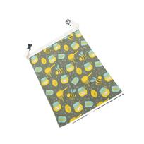 Natural Bees Wax Coated Cotton Linen Food Wrap Bread Preservation Bag Washable Kitchen Storage Solution