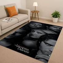 3D The Vampire Diaries Damon Salvatore TV Living Room Non-Slip Area Rug Soft Carpet for Bedroom Playroom Sofa,Home Decor Doormat 40cm x 60cm gray