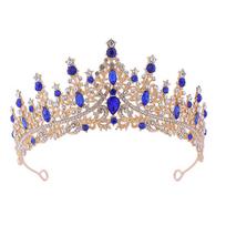 Princesės karūnos Tiaros galvos apdangalas Prom gimtadienio vakarėlis Vestuvių karūna nuotakos plaukų papuošalai as the picture beige
