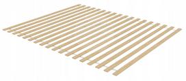 Lova su rėmu čiužiniui 160x200 cm 18 vnt. plokšti strypai 300 kg apkrova