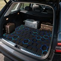 1 vnt. šešiakampė automobilio bagažinės kilimėlis Neslystantis krovinio įklotas Vandeniui atsparus galinės saugyklos apsauginis kilimėlis SUV Sedano interjero dekoracija 80*120cm black