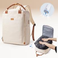 Vacuum Travel Backpack with Compression Pump Hand Luggage Carry on Bag for Laptop Ladies Airbag chaki