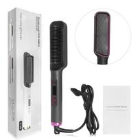 Hair Straightener Brush Heating Hot Comb Straightener Electric Hair Straightening Curly Multifunctional Iron Brush Comb Curler pilka spalva