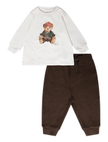 Ralph Lauren Baby - Polo Bear Cotton Tee & Jogger Pant - Marškinėlių rinkinys ilgomis rankovėmis - Kreminė spalva