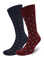 Polo Ralph Lauren - Foulard-Motif Trouser Sock 2-Pack - Įprastos kojinės - Tamsiai mėlyna