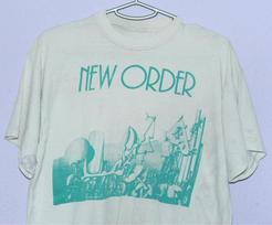 Vintažinis 1984 m. NEW ORDER Grupės Marškinėliai Unisex FL0736 Unisex Marškinėliai M gray