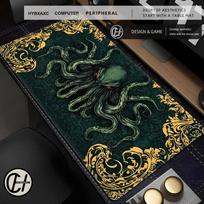 ExtraLarge Gaming Mouse Pad with Cthulhu Octopus Vintage Pattern AntiSlip Rubber BaseLarge Desk Mat for Office HYBXAXC 800x400x2mm