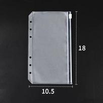 A6 Macaron Zipper Binder: Cash Budget Planner & Card Organizer Notebook gray