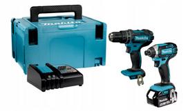 Akumuliatorinių įrankių rinkinys MAKITA DHP482 ir DTD152 su 2 x 5,0 Ah akumuliatoriais ir MAKpac įkrovikliu