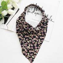 Triangle Bandanas Floral Print Elastic Hair Bands Headband Hairband Scrunchies Hair Scarf EMA gray