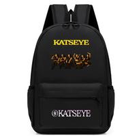 60123-12 Student Teenager Unisex KATSEYE Printed Backpack School Waterproof Small Bag black