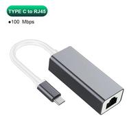 USB C Tipo Hub 1000Mbps Ethernet Adapteris USB 3.0 C Tipo į RJ45 Tinklo Kortelė MacBook PC Windows XP 7 8 10 Android USB Lan Interneto Kabelis rožinė taure spalva