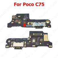Charge Board For Xiaomi Poco C75 C65 C40 C3 Charging Port Usb Connector PCB Dock Plate Socket Mobile Phone Parts Poco C75 gray
