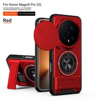 For Honor Magic8 Pro Case Honor Magic8 Pro Cover Phone Case Magsafe Magnetic Fold Holder Military Armor Camera Protection Cover Honor Magic8 Pro black