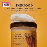 SKINFOOD CARROT CAROTENE CALMING WATER PAD 60pads 250g, Skin Soothing, Redness Relief, Deep Hydration, Korean Cosmetics, Korean Skincare 250g/8.81oz beige