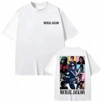2026 Michael Jackson Movie Tshirt Summer Street Unisex 100 100 Cotton Tees Portrait Loose Casual Y2k Loose Quality Shirt S