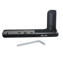 Aluminum Alloy Hand Grip GB-XT4 Quick Release Plate L Bracket with 1/4 Screw Holes Arca-Swiss Type for Fuji X-T4 Camera 1 black