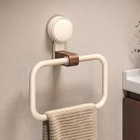 Viduramžiško stiliaus riešuto medienos rankšluosčių laikiklis Aliuminio cinko cinko lydinio rankšluosčių pakabinimo stovas Kriauklės zonos Style B Beige white